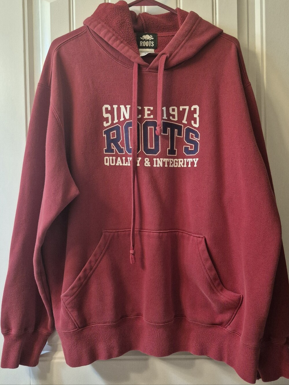 Mens Vintage Roots Hoodie Sweatshirt Size Large
